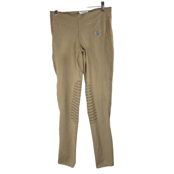 TuffRider Ladies Ventilated Schooling Tights in Beige Size S - Picture 2 of 10
